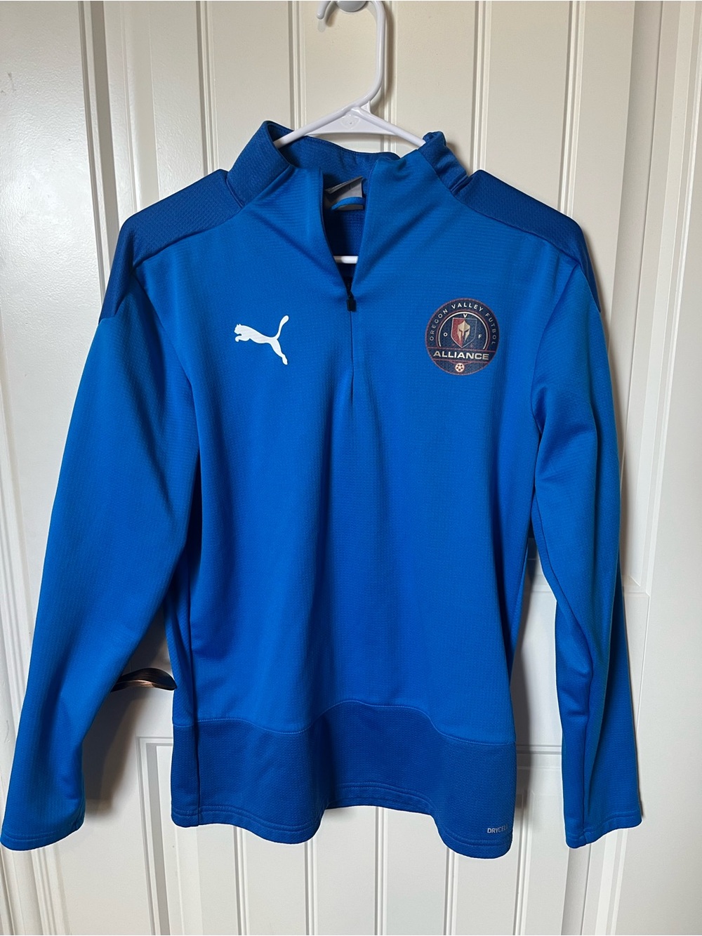 Puma Blue 1/4 Zip Training Top with Alliance Patch